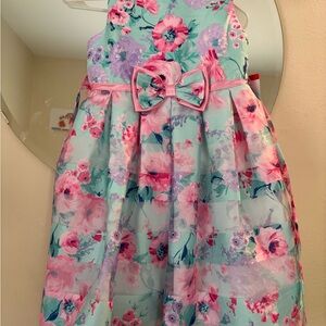 Floral Kids Dress with Bow